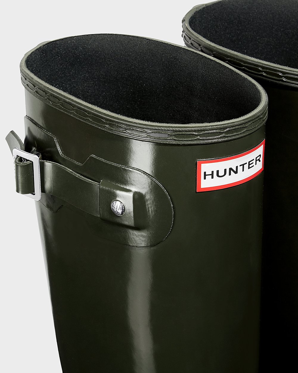 Botas de Lluvia Altas Hunter Mujer - Original Gloss - Verde Oscuro Oliva - GYLSOWN-10